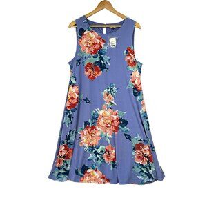 Cato Women's Multicolor Floral Sleeveless Dress Polyester Blend Size XL NWT